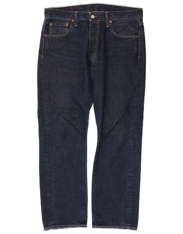 Levi's muške 501 ravne traperice W34 L30 tamnoplavi pamuk