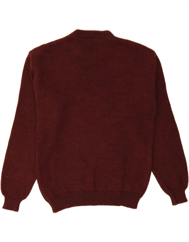 POLE POSITION Mens Crew Neck Jumper Sweater Large Burgundy Acrylic Vintage Pole Position and Second-Hand Pole Position from Messina Hembry 