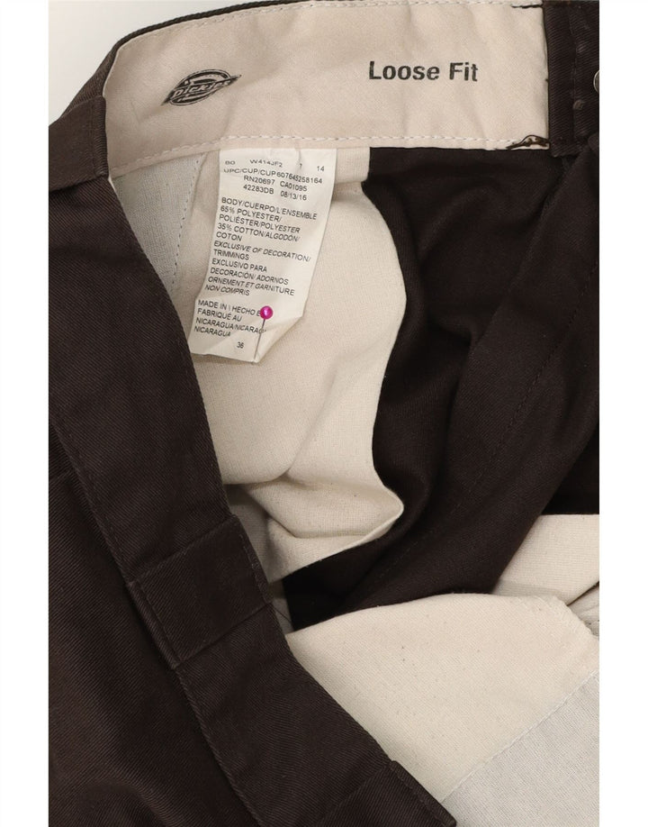 DICKIES Muške široke chino kratke hlače W36 veliki smeđi poliester