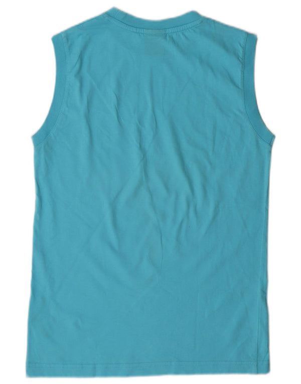 NIKE Boys Vest Top 13-14 Years Large Blue Pamuk