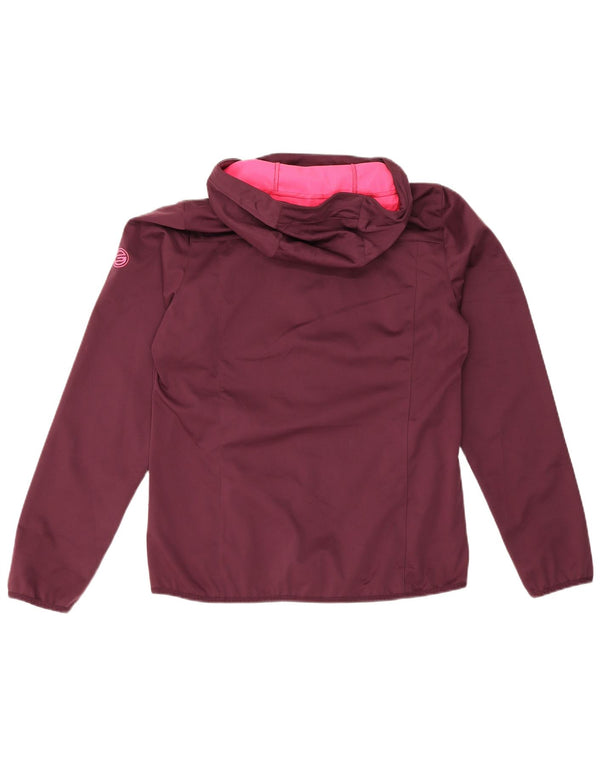 Vintage ženska jakna vjetrovka IT 42 Srednji bordo poliester