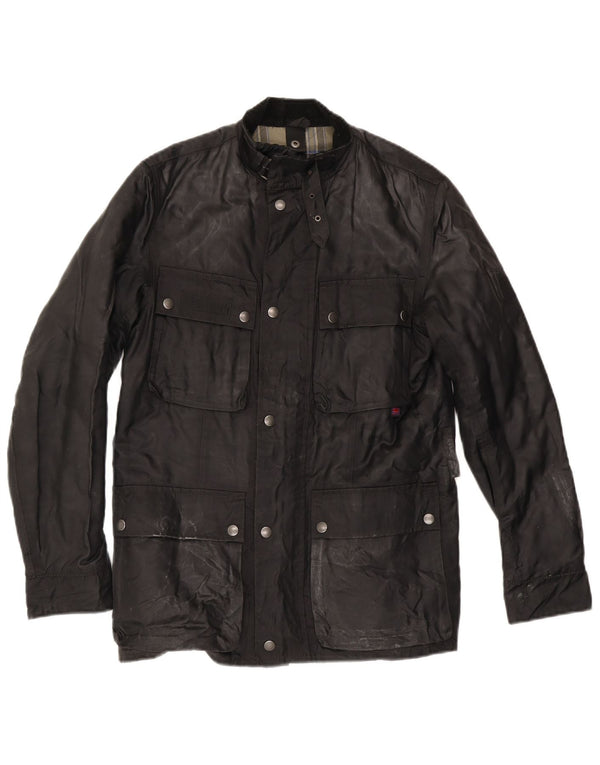 Belstaff muška jakna od voštanog pamuka UK 42 XL crni najlon
