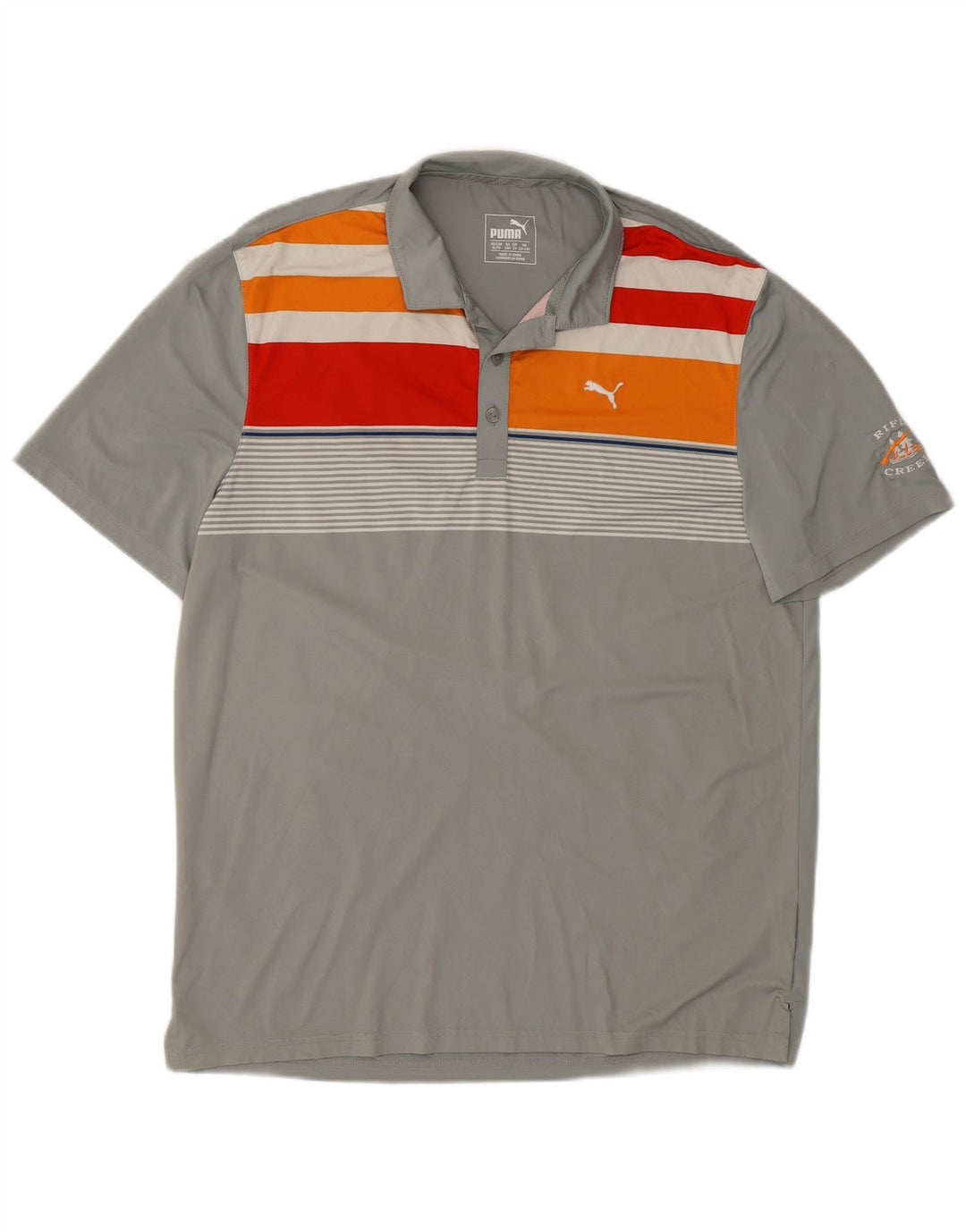 PUMA polo majica za dječake, 13-14 godina, sive pruge