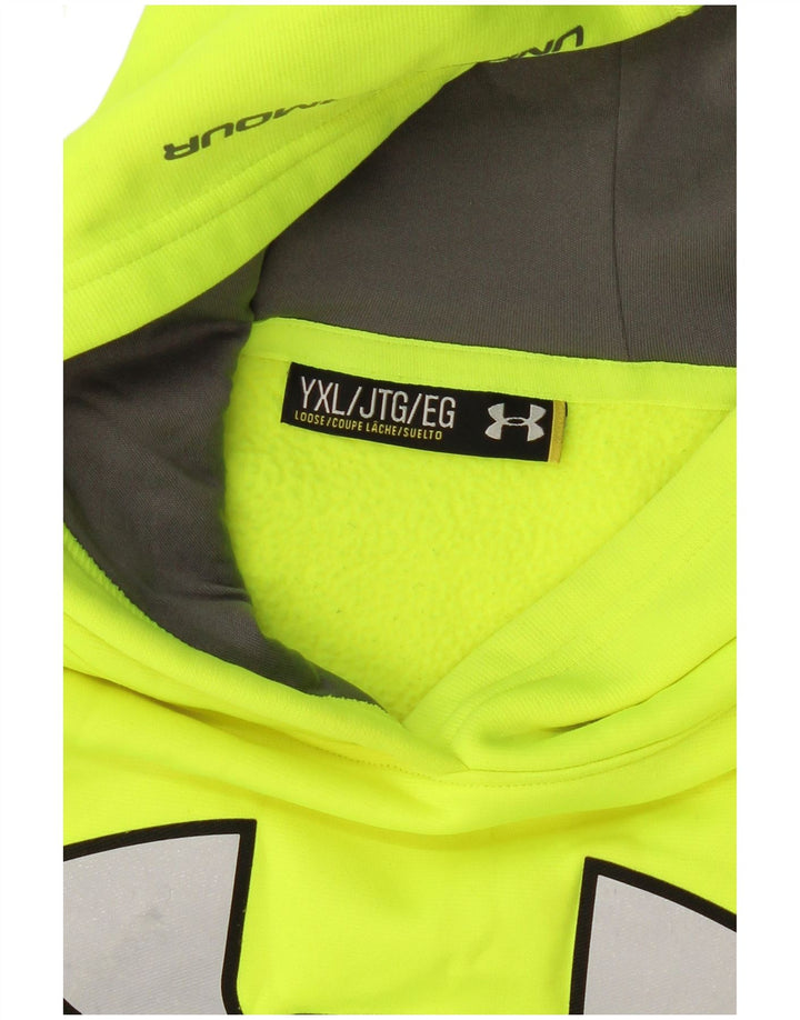 UNDER ARMOUR Majica s kapuljačom s kapuljačom s grafičkim motivima 13-14 godina XL zelena