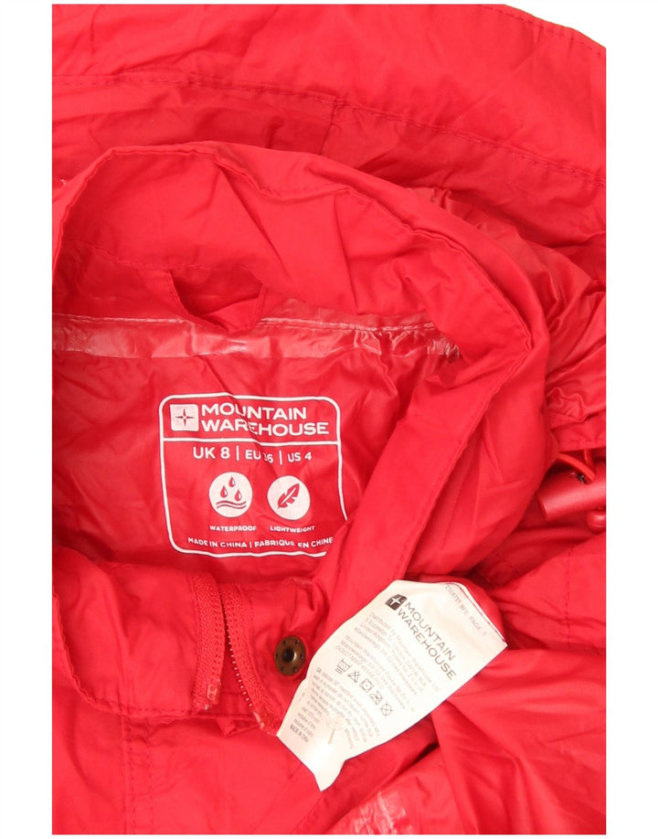 Mountain Warehouse Ženska kišna jakna s kapuljačom UK 8 Mala crvena najlonska