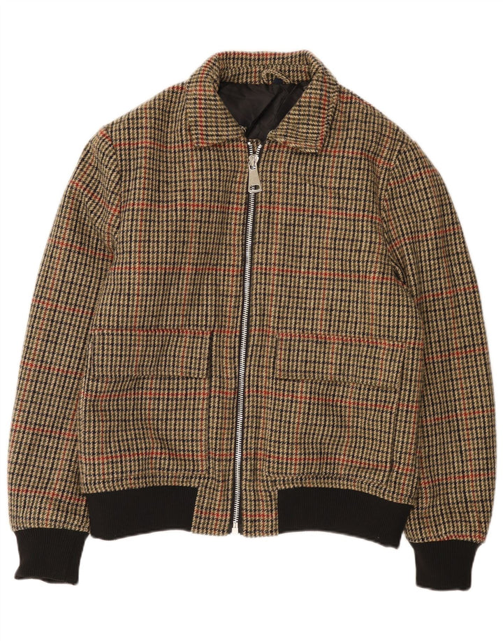 X-FEEL muška bomber jakna UK 40 veliki smeđi poliester u obliku ptičje zube