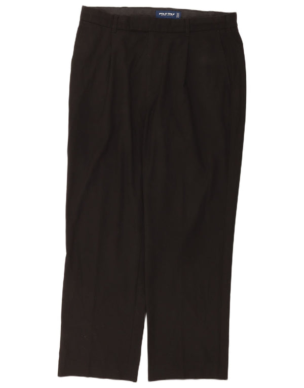Ralph Lauren muške chino hlače s klinovima W36 L32 crni poliester