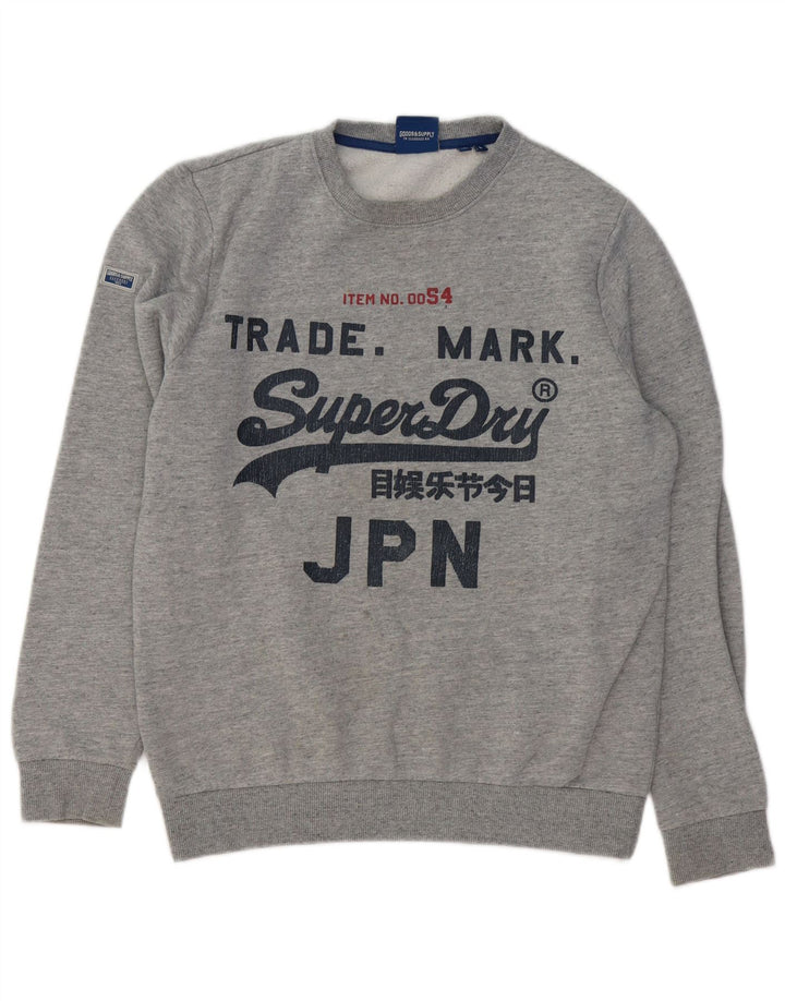 SUPERDRY muška majica s grafičkim motivima, veliki sivi flekasti pamuk
