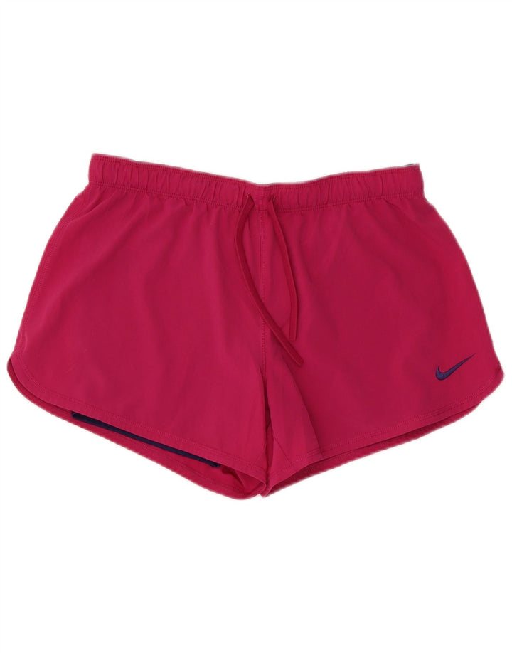 NIKE ženske kratke sportske hlače Dri Fit UK 14 srednje ružičasti poliester