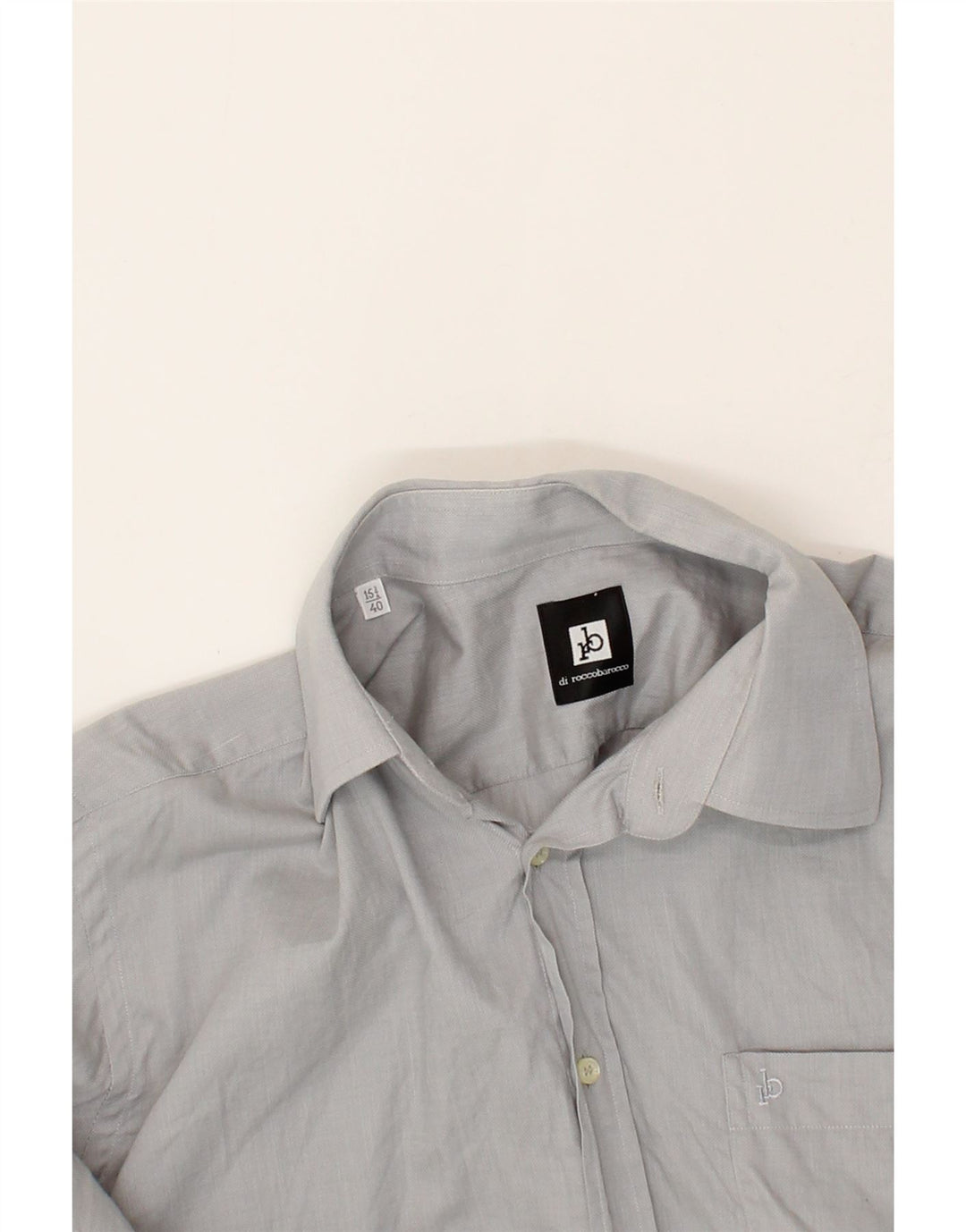 ROCCOBAROCCO Mens Shirt Size 15 1/2 40 Medium Grey Vintage Roccobarocco and Second-Hand Roccobarocco from Messina Hembry 