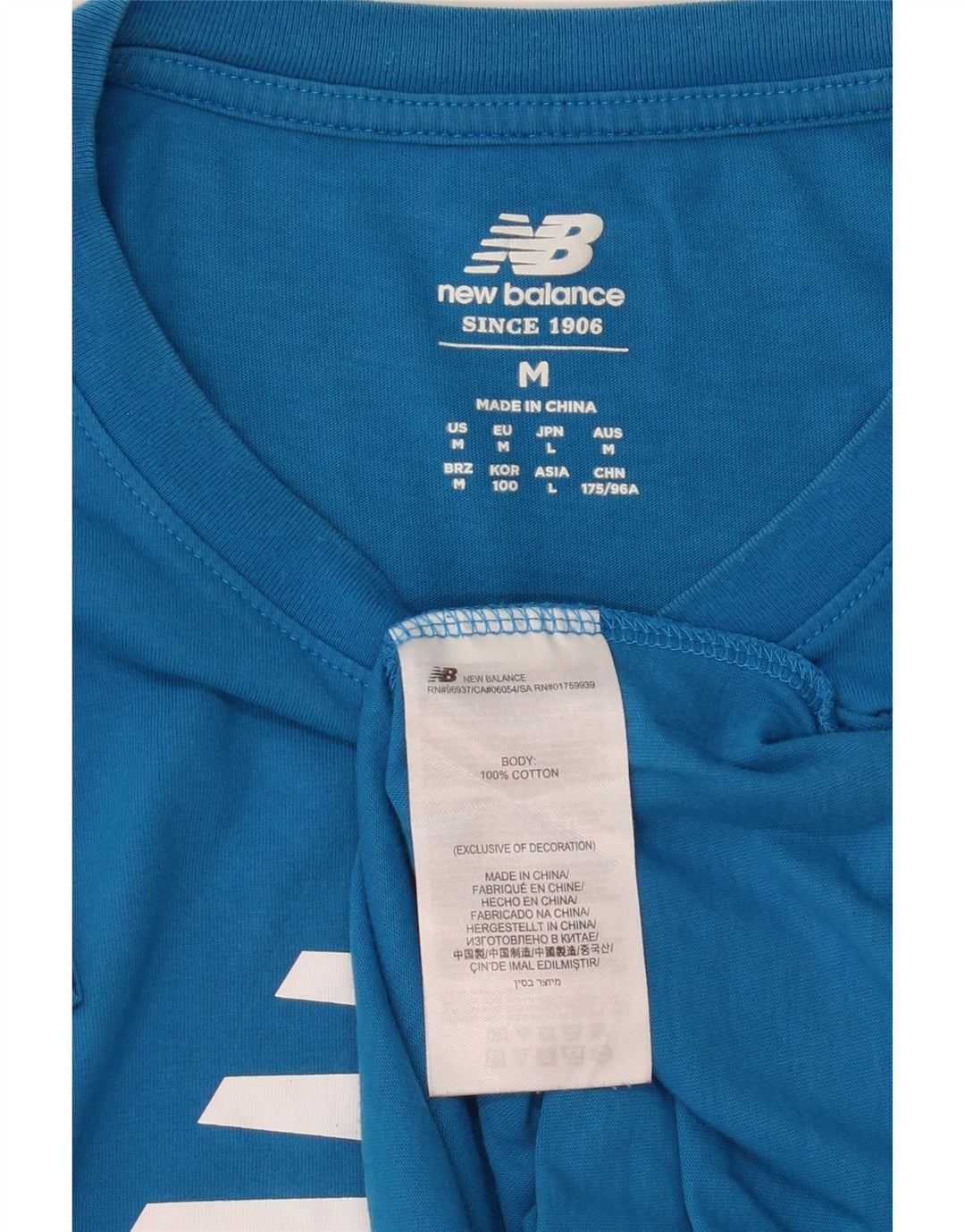New Balance muška majica s grafičkim motivima srednje plavi pamuk