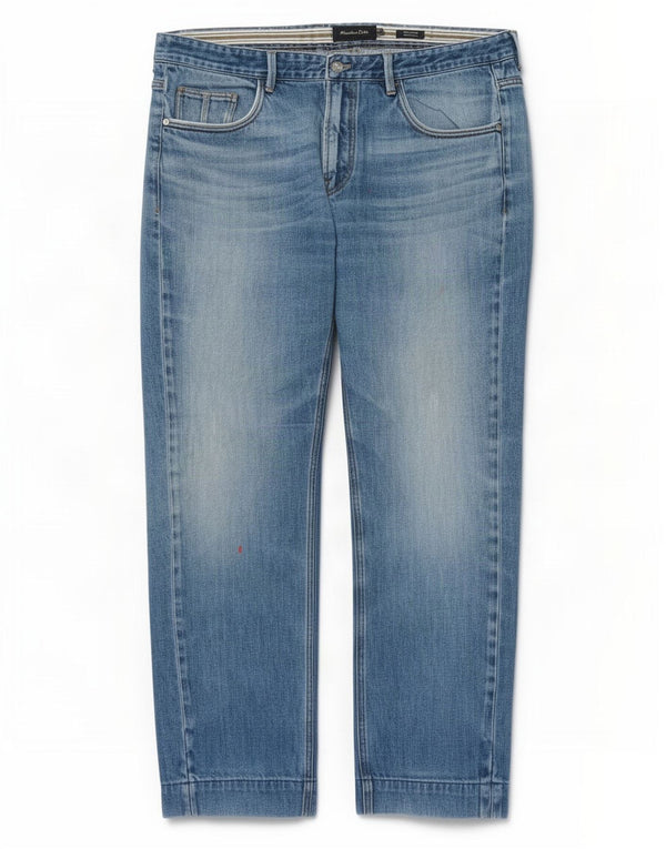 Massimo Dutti Womens Casual Fit Straight Jeans EU 44 Large W34 L28 Blue