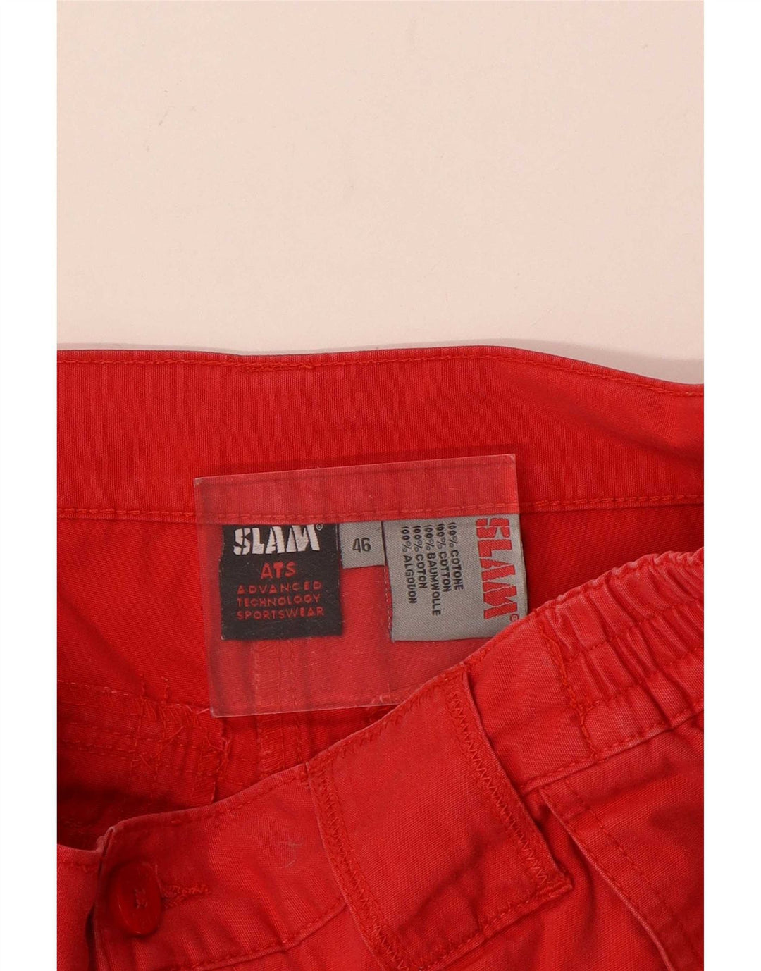 Slam muške kargo kratke hlače IT 46 male W32 crveni pamuk