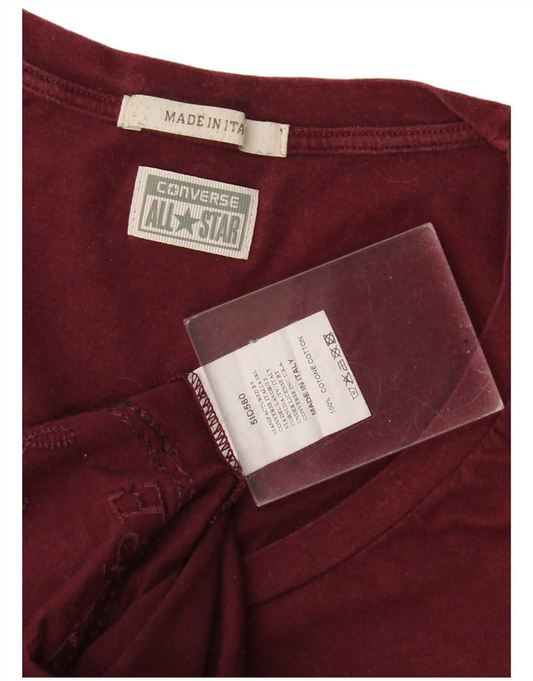 Converse ženska majica kratkih rukava s grafičkim motivima, UK 14, srednje tamnocrveni pamuk