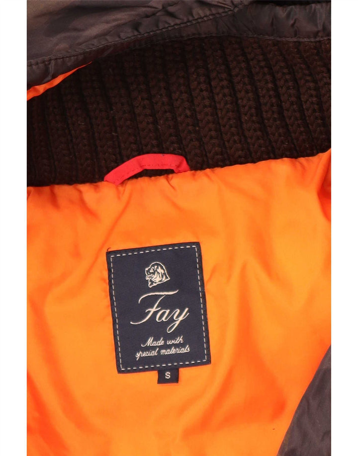 Fay Muška podstavljena jakna s kapuljačom UK 36 Mala smeđa kamuflažna