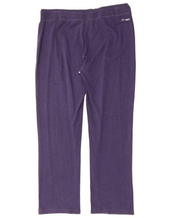 ELLESSE Womens Tracksuit Trousers UK 20 2XL  Navy Blue Cotton
