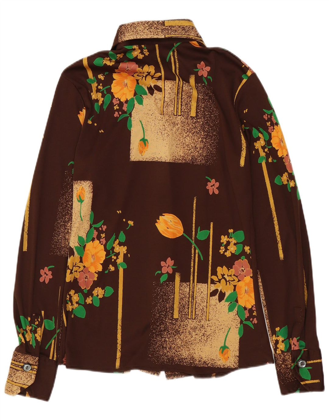 Vintage ženska košulja bluza IT 46 velika smeđa cvjetna
