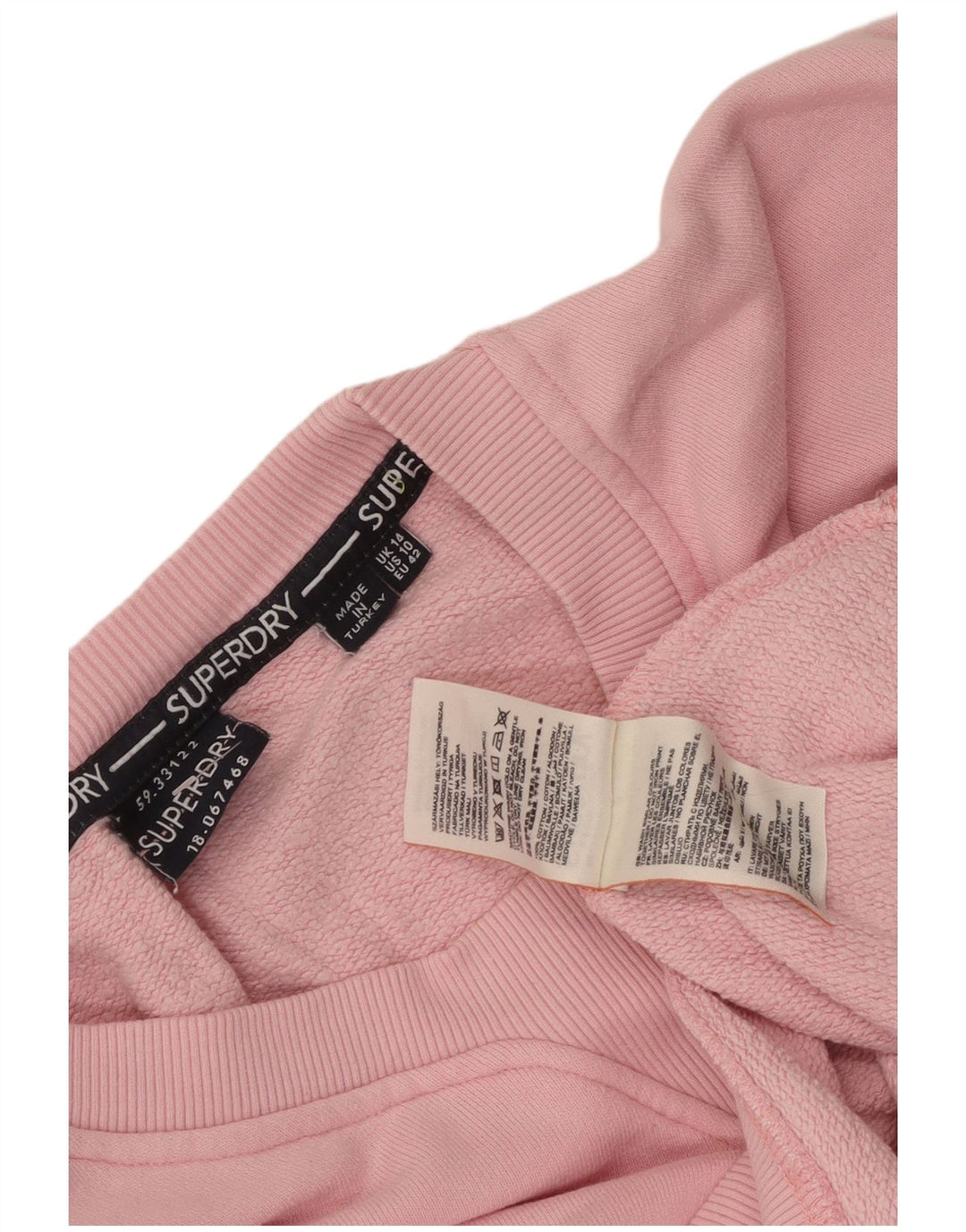Superdry Ženska prekomjerna majica s grafičkim motivima UK 14 Velika ružičasta