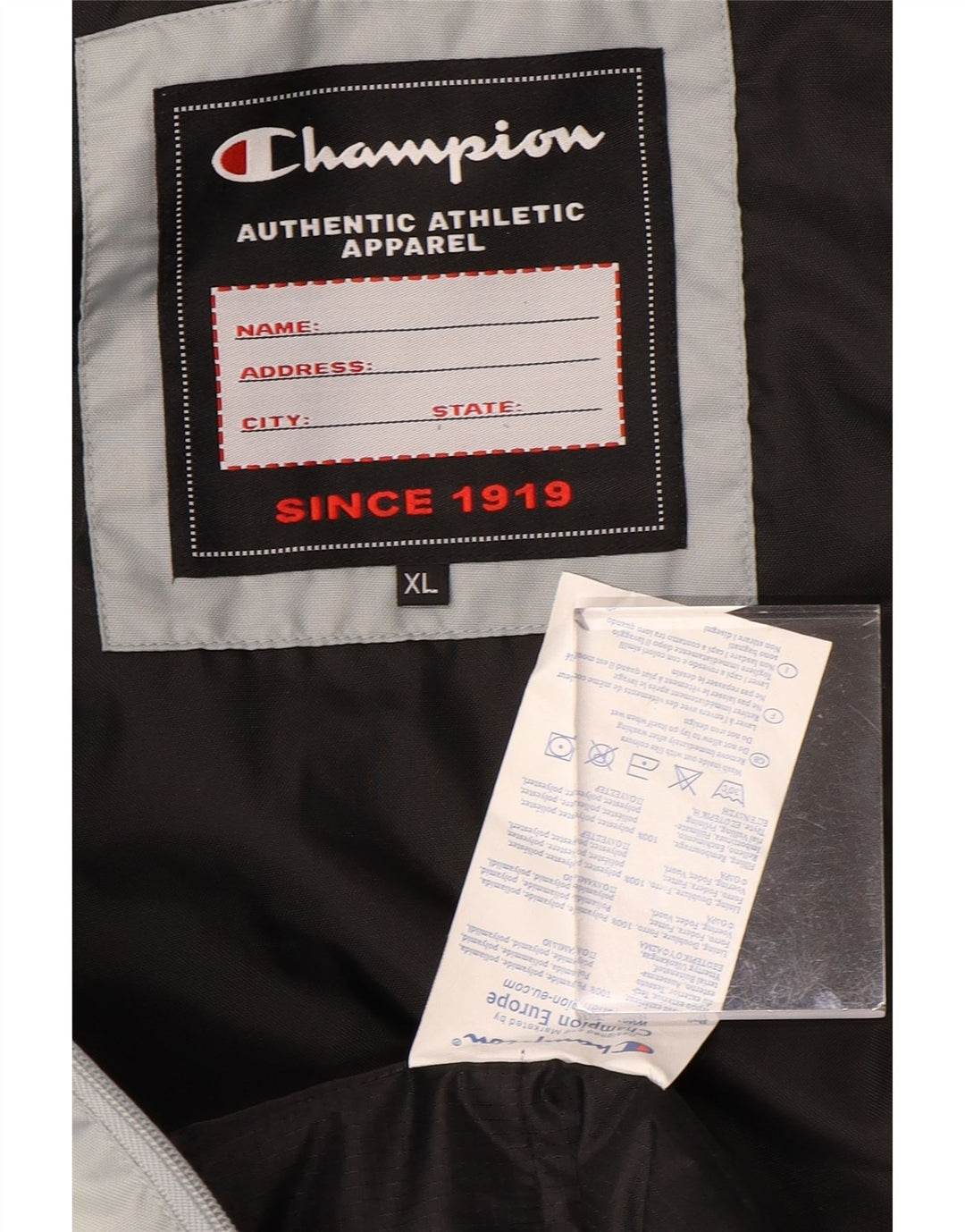 CHAMPION Muška podstavljena jakna s kapuljačom UK 42 XL plavi poliamid