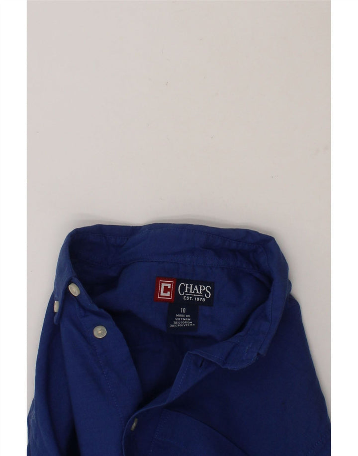 CHAPS Boys Shirt 9-10 Years Blue Cotton Vintage Chaps and Second-Hand Chaps from Messina Hembry 