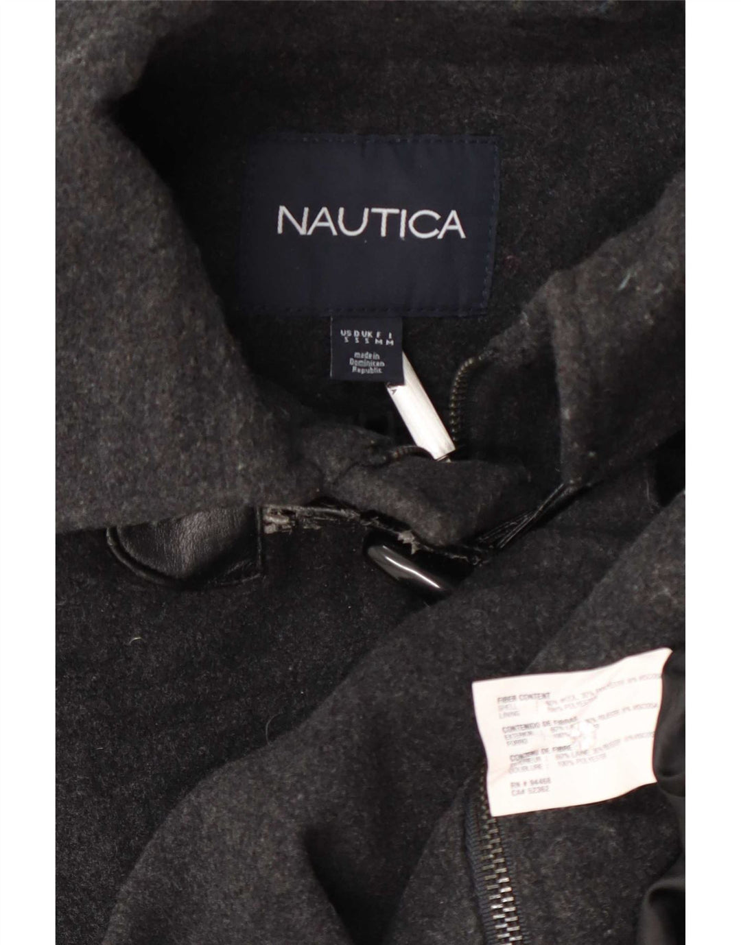 Nautica Womens Hooded Duffle Coat UK 10 Small Grey Wool