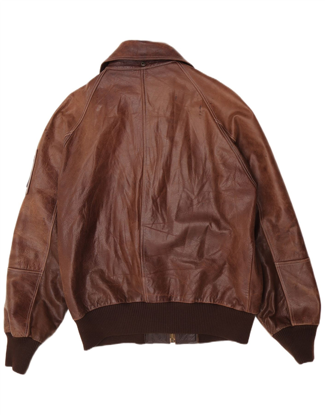Vintage muška kožna bomber jakna IT 52 2XL smeđa