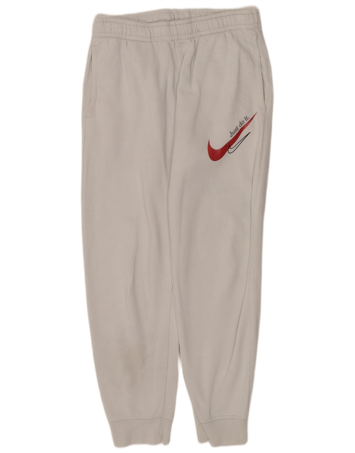 Nike muške trenirke s grafičkim motivima, male bijele pamučne hlače
