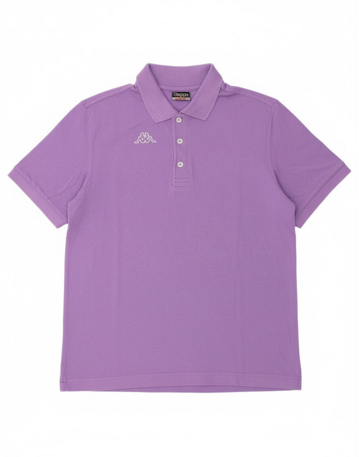KAPPA Mens Polo Shirt Large Purple Cotton