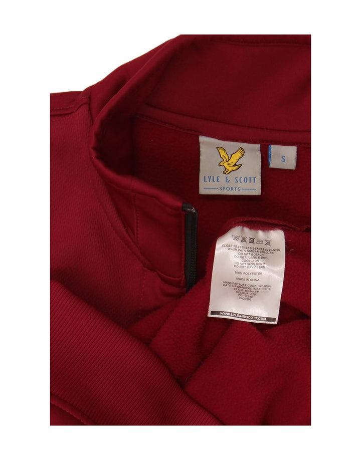 Gornja jakna muške trenirke Lyle & Scott, mali kestenjasti poliester