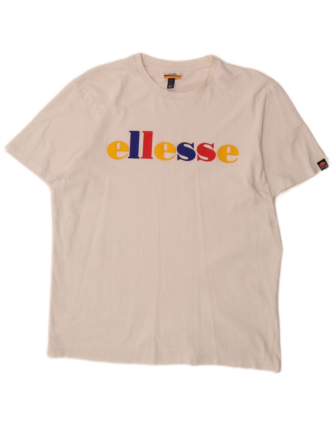 ELLESSE Velika bijela muška majica s grafičkim motivima