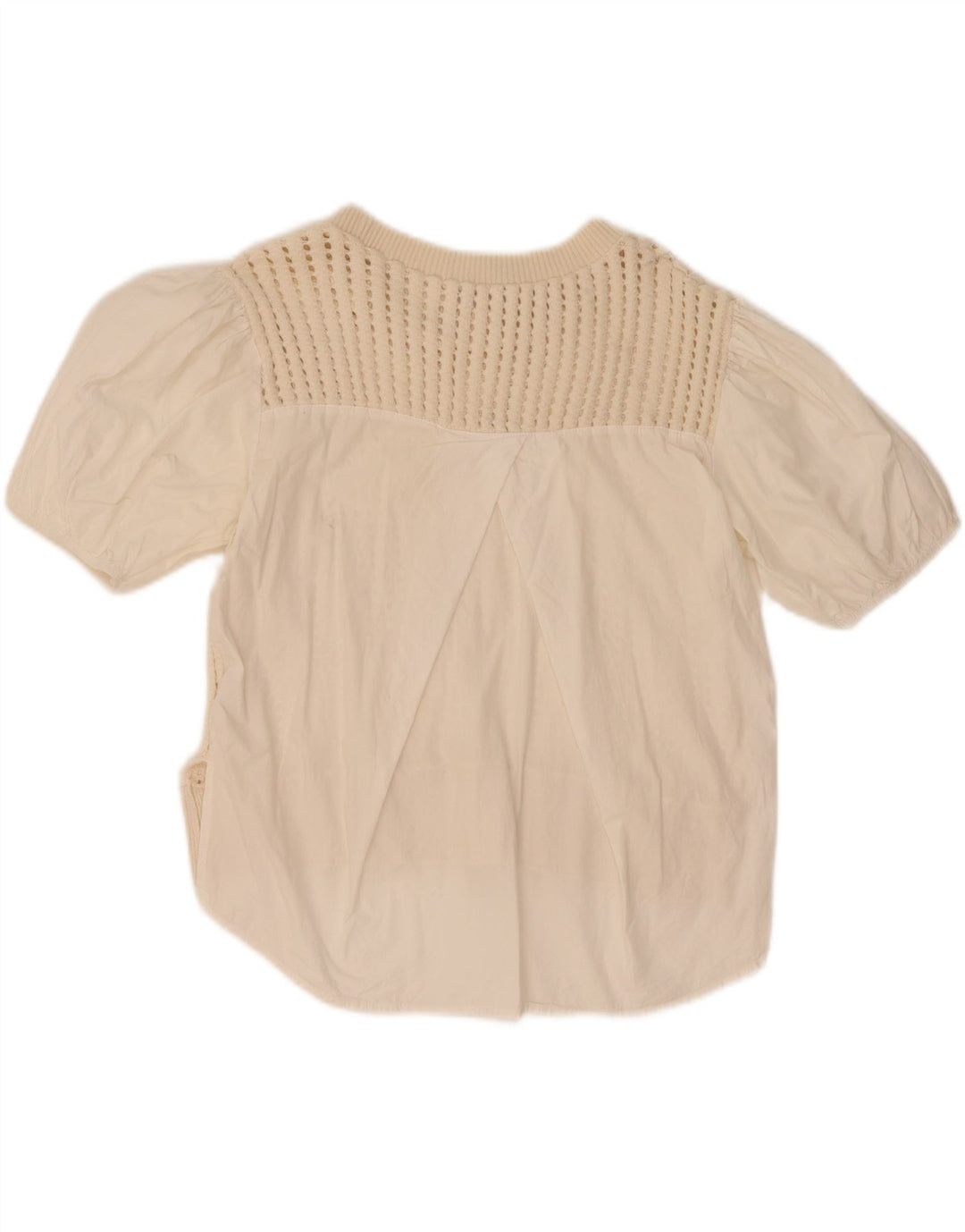 Ženska heklana bluza Zara UK 14 Srednje bijeli pamuk