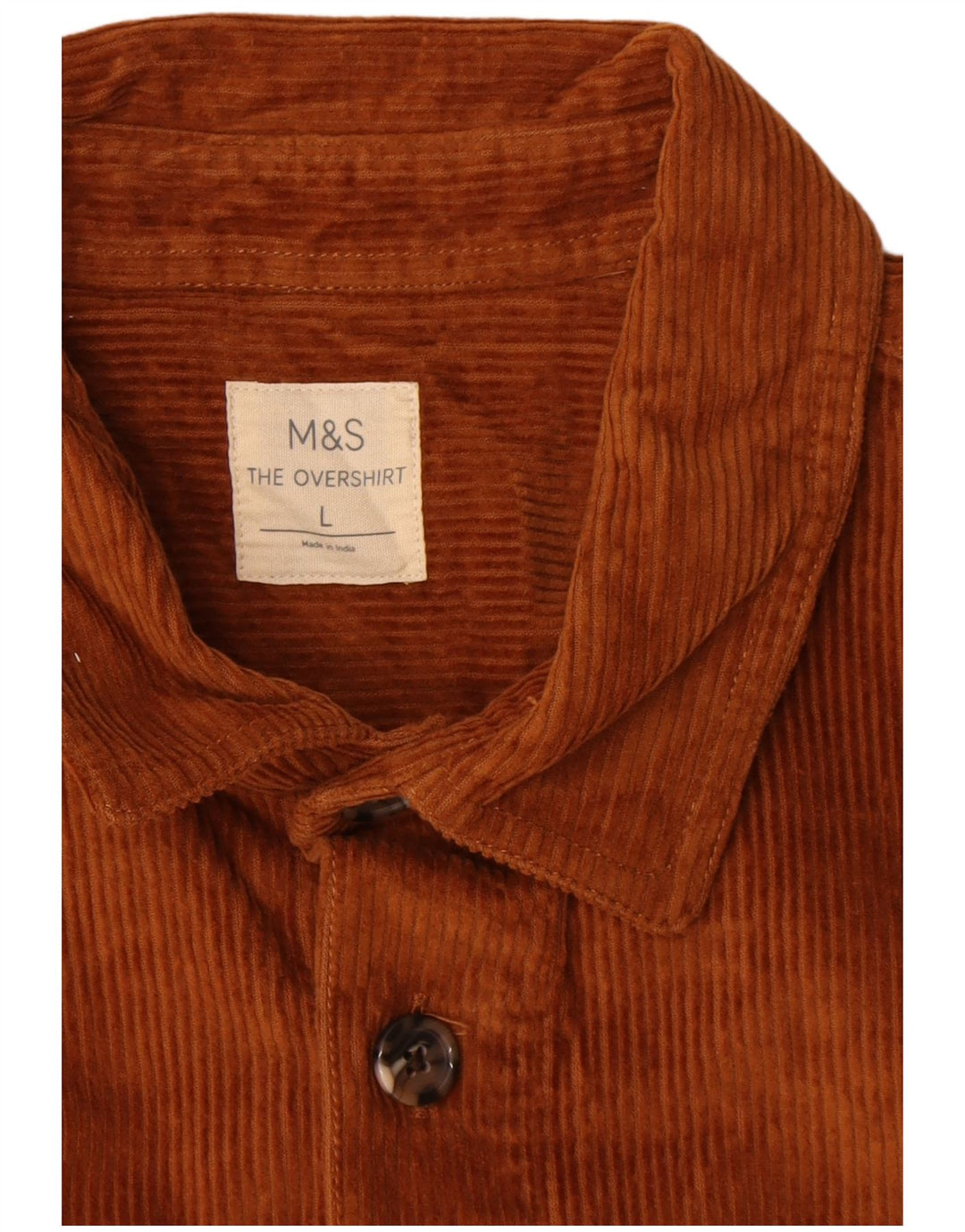 Marks & Spencer muška majica od samta Velika smeđa pamučna košulja