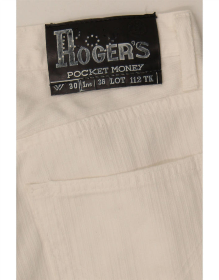 ROY ROGERS Mens Slim Casual Trousers W30 L33 White Vintage Roy Rogers and Second-Hand Roy Rogers from Messina Hembry 