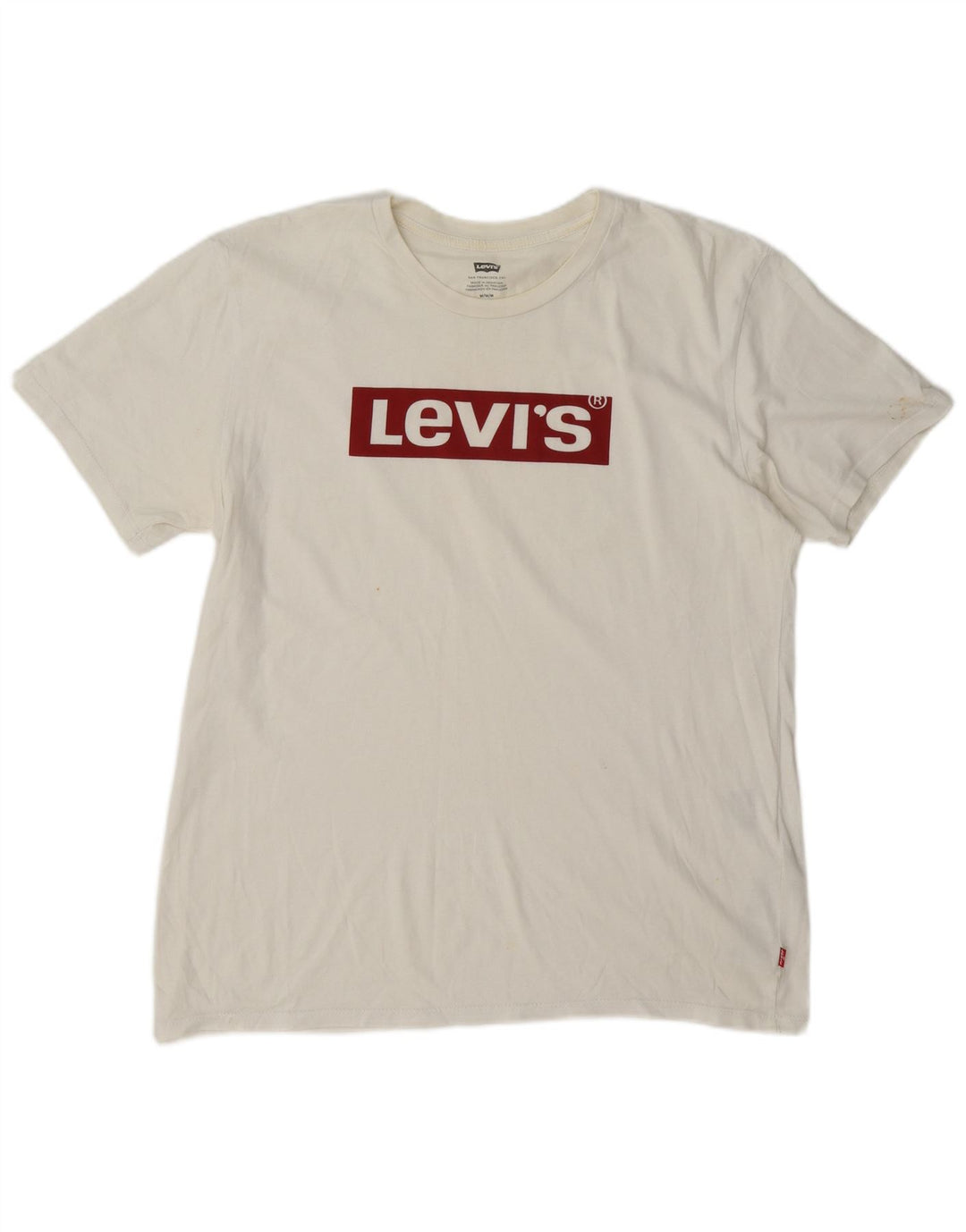 Levi's muška majica kratkih rukava srednje veličine, bijeli pamuk