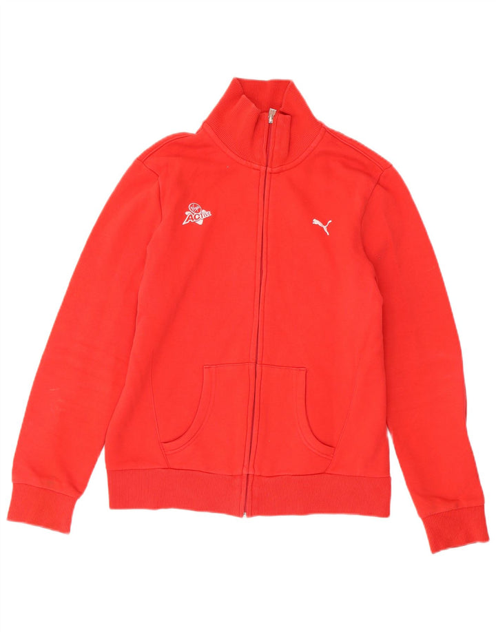 Puma ženska gornja jakna trenirke UK 14 srednje crvene pamučne boje