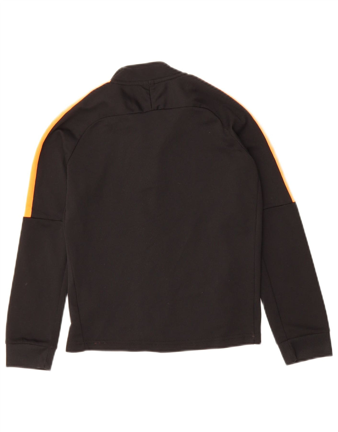 NIKE Boys Dri Fit Tracksuit Top 8-9 Years Small Black Colourblock