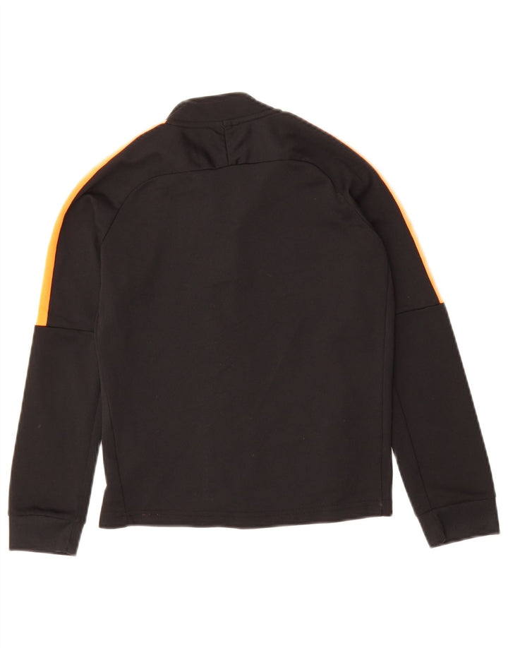 NIKE Boys Dri Fit Tracksuit Top 8-9 Years Small Black Colourblock