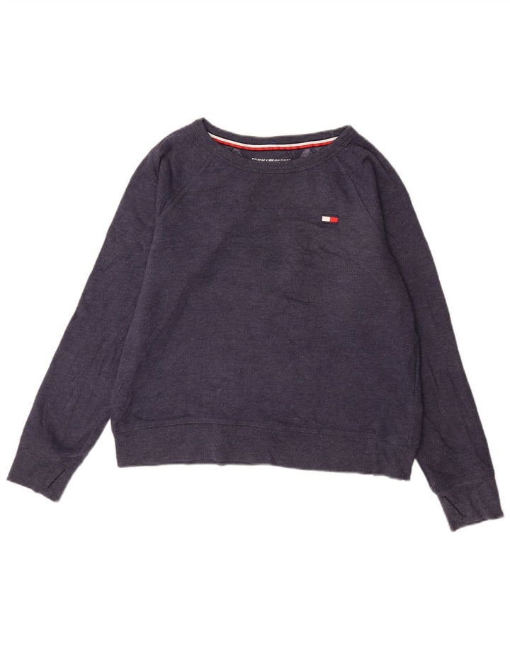 TOMMY HILFIGER Ženska prekomjerna majica s kratkim rukavima UK 10 Mala tamnoplava