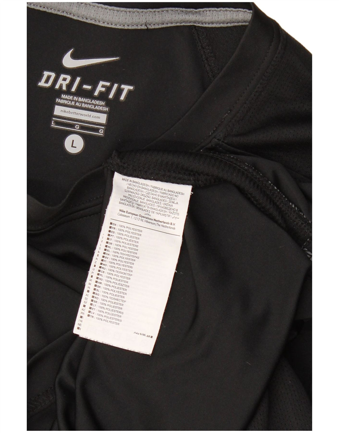 NIKE muška majica Dri Fit, veliki crni poliester