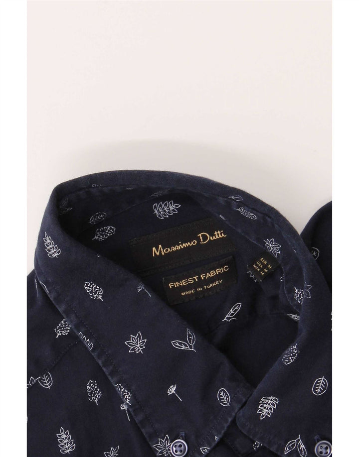 Massimo Dutti muška košulja srednje tamnoplave cvjetne boje