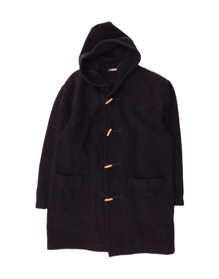 Sisley muška opuštena elegancija Duffle Coat s kapuljačom UK 36 Mala tamnoplava vuna