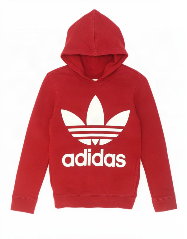 Adidas muška majica s kapuljačom s kapuljačom UK 10 mala crvena pamuk
