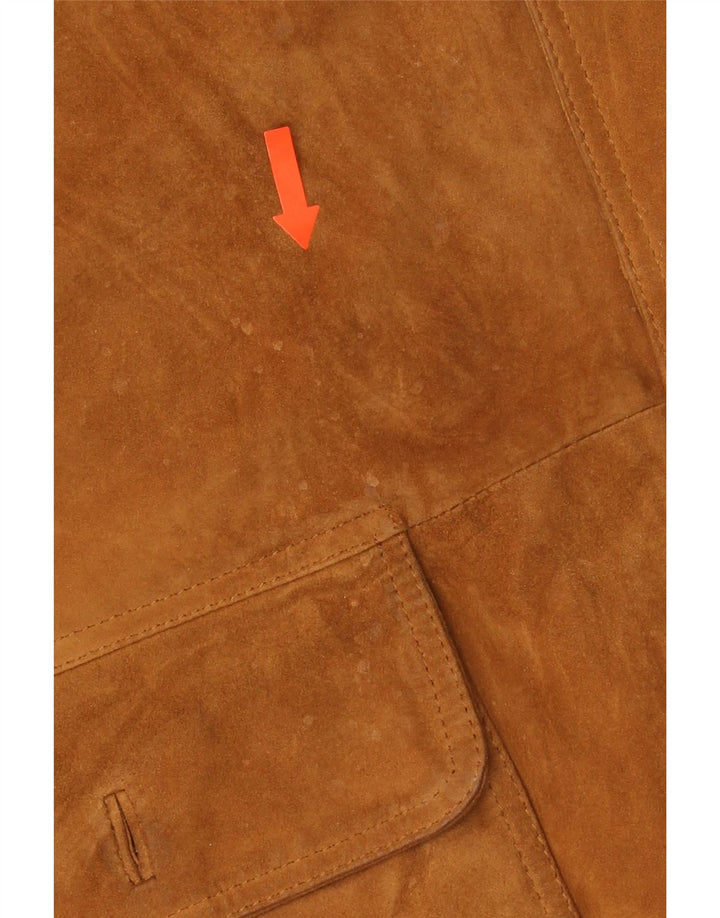 Vintage muška bomber jakna od brušene kože IT 54 2XL smeđa