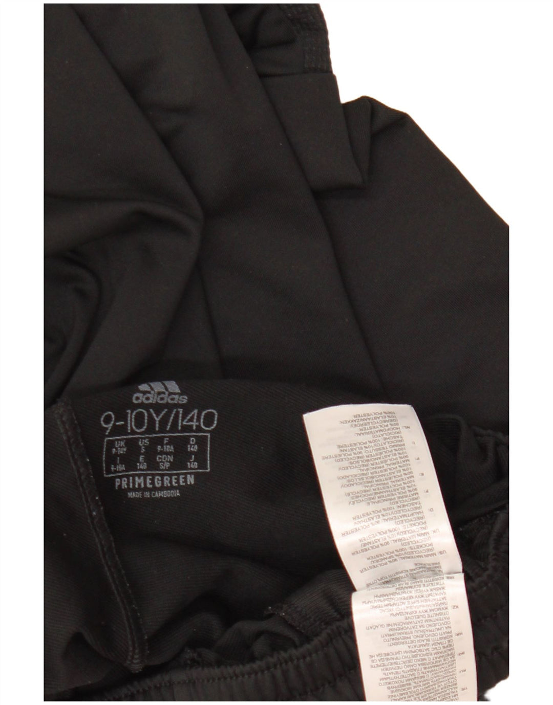 ADIDAS Hlače za trenirku Primegreen za dječake 9-10 godina, crni poliester