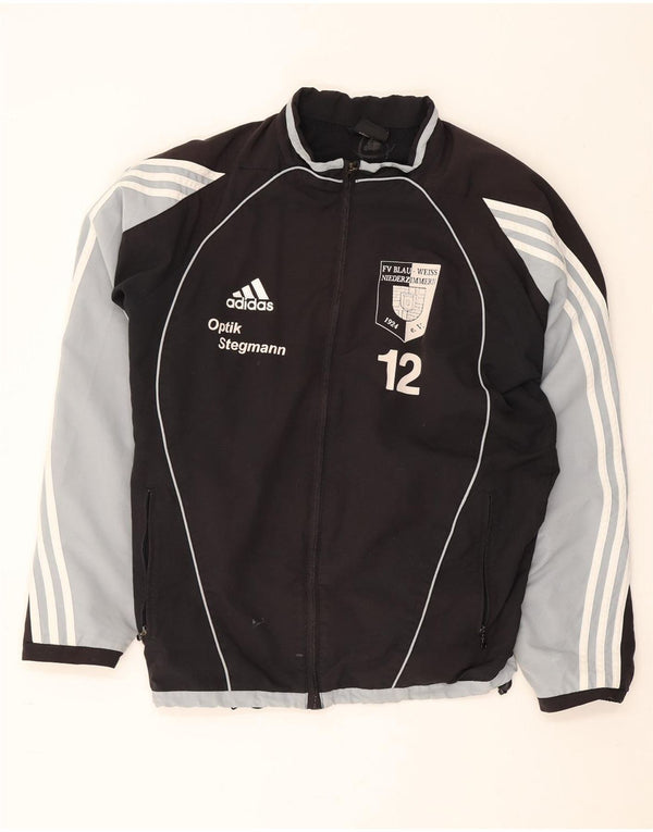 Adidas Mens Graphic Tracksuit Top Jacket UK 38/40 Medium Black Colourblock