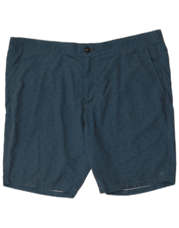 Billabong Mens Chino Shorts XL W42 Blue Geometric