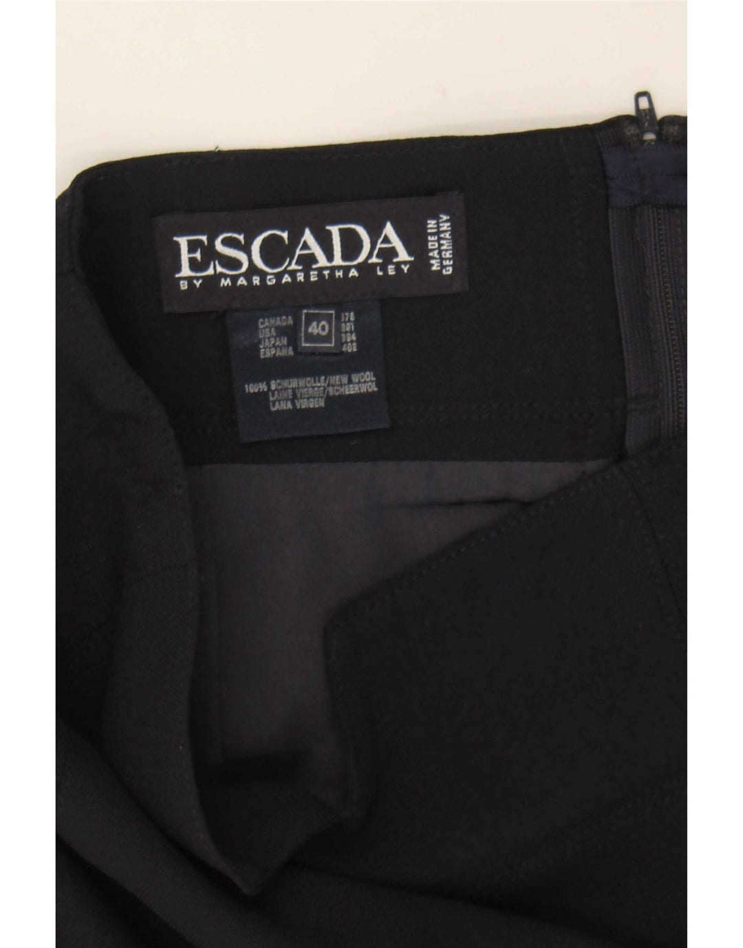 Escada ženska pencil suknja EU 40 srednje veličine W27 tamnoplava vuna