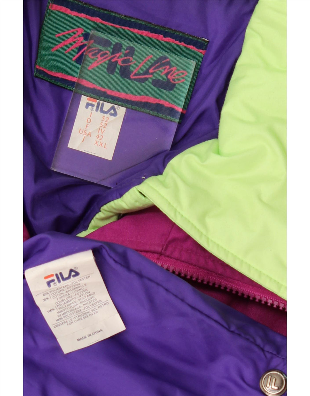 Fila muška podstavljena jakna s kapuljačom IT 52 XL ružičasti poliester u boji