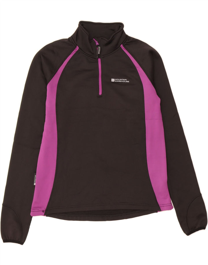 MOUNTAIN WAREHOUSE Womens Pullover Tracksuit Top UK 12 Medium Black Vintage Mountain Warehouse and Second-Hand Mountain Warehouse from Messina Hembry 