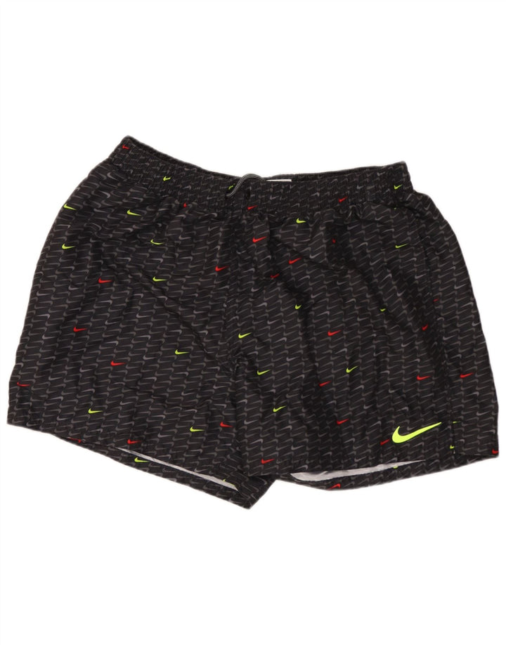 NIKE muške kratke sportske hlače s grafičkim motivima XL, crni geometrijski poliester